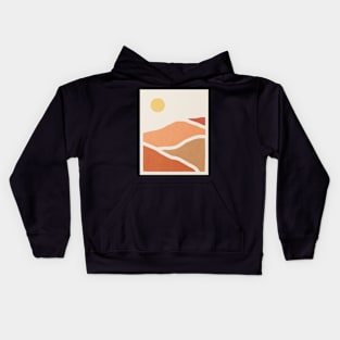 Landscape, Nature, Sun, Boho Kids Hoodie